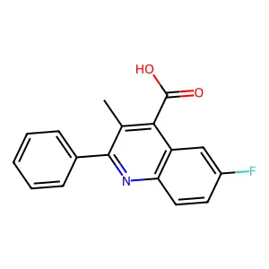 6-Fluoro-3-methyl-2-phenylquinoline-4-carboxylic acid structure