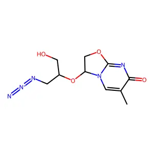 2,2'-Anhydro-3'-azido-2',3'-dideoxy-2',3'-secothymidine structure