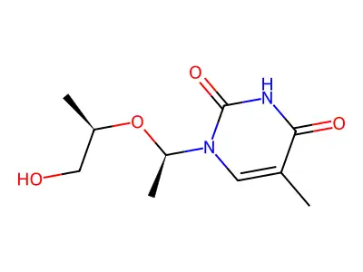 3'-Dideoxy-2',3'-secothymidine structure
