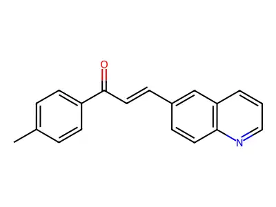 (E)-1-(4-methylphenyl)-3-quinolin-6-ylprop-2-en-1-one structure