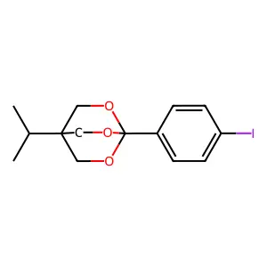 2,6,7-Trioxabicyclo(2.2.2)octane, 1-(4-iodophenyl)-4-(1-methylethyl)- structure
