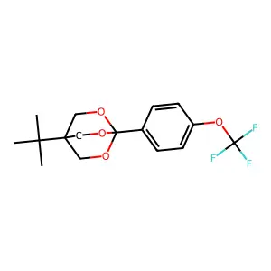 2,6,7-Trioxabicyclo(2.2.2)octane, 4-(1,1-dimethylethyl)-1-(4-(trifluoromethoxy)phenyl)- structure
