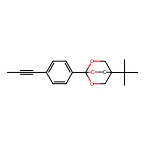 1,6,7-Trioxabicyclo(2.2.2)octane, 4-(1,1-dimethylethyl)-1-(4-(1-propyn-1-yl)phenyl)- structure
