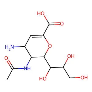 4-α-氨基-N-乙酰基-2-脱氧-2,3-二脱氢-D-神经氨酸 structure
