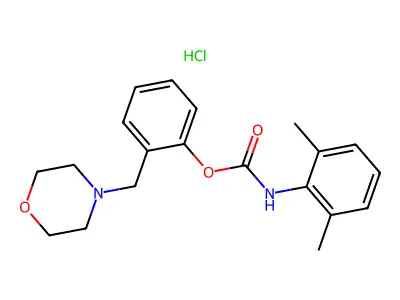 2-(4-Morpholinylmethyl)phenyl (2,6-dimethylphenyl)carbamate monohydrochloride structure