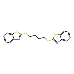 Benzothiazole, 2,2'-[1,4-butanediylbis(thio)]bis- structure