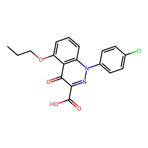 1-(4-Chlorophenyl)-4-oxo-5-propoxycinnoline-3-carboxylic acid structure