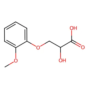 beta-(2-Methoxyphenoxy)lactic acid structure