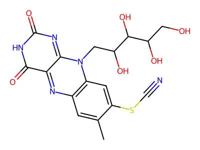8-Thiocyanatoriboflavin structure
