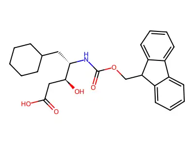 Fmoc-(3S,4S)-4-amino-3-hydroxy-5-phenyl pentanoic acid structure
