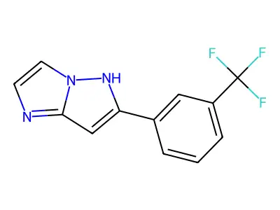 6-(3-(Trifluoromethyl)phenyl)-5H-imidazo(1,2-b)pyrazole structure
