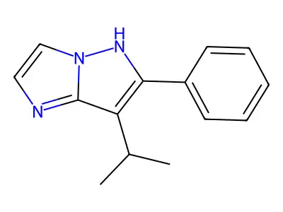 6-Phenyl-7-(propan-2-yl)-5H-imidazo(1,2-b)pyrazole structure