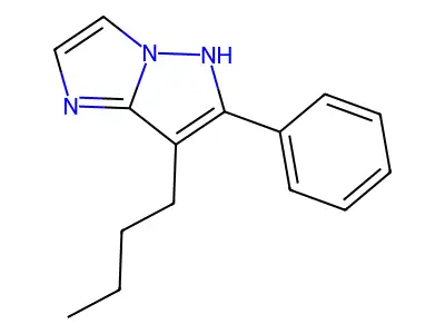 7-Butyl-6-phenyl-5H-imidazo(1,2-b)pyrazole structure