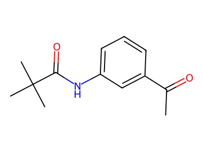 N-(3-acetylphenyl)-2,2-dimethylpropanamide structure