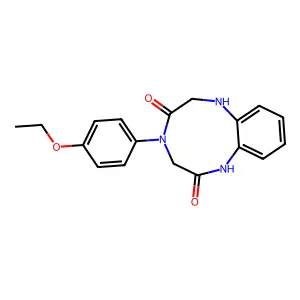 1H-1,4,7-Benzotriazonine-2,5-dione, 3,4,6,7-tetrahydro-4-(4-ethoxyphenyl)- structure