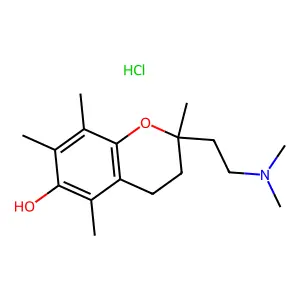 3,4-Dihydro-2-(2-dimethylaminoethyl)-2,5,7,8-tetramethyl-2H-1-benzopyran-6-ol structure