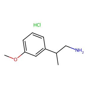 Benzeneethanamine, 3-methoxy-beta-methyl-, hydrochloride (1:1) structure