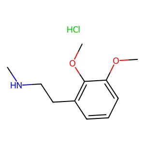 Phenethylamine, 2,3-dimethoxy-N-methyl-, hydrochloride structure