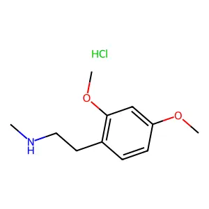 Phenethylamine, 2,4-dimethoxy-N-methyl-, hydrochloride structure