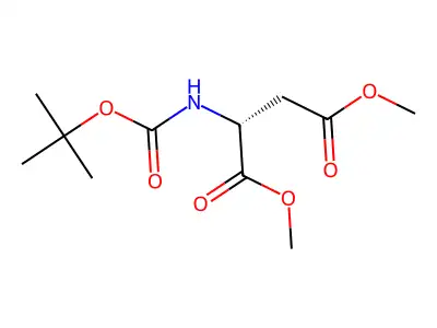 Dimethyl 2-(tert-butoxycarbonylamino)butanedioate structure