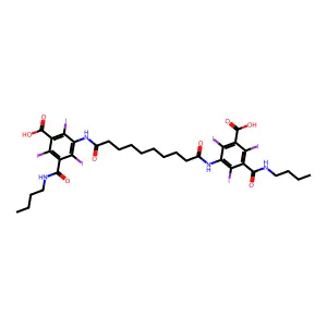 Isophthalamic acid, 5,5'-(sebacoyldiimino)bis(N-butyl-2,4,6-triiodo- structure