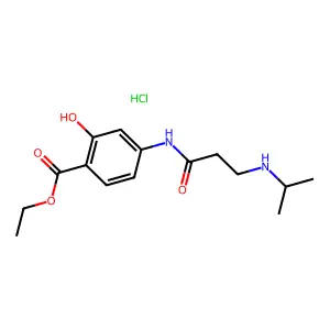 Salicylic acid, 4-(3-(isopropylamino)propionamido)-, ethyl ester, hydrochloride structure