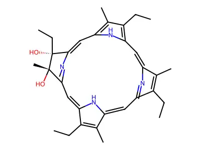 2,3-Dihydroxyetiochlorin structure