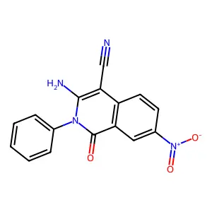 3-Amino-4-cyano-7-nitro-2-phenyl-1(2H)-isoquinolinone structure