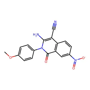 3-Amino-2-(4-methoxyphenyl)-7-nitro-1-oxo-4-isoquinolinecarbonitrile structure