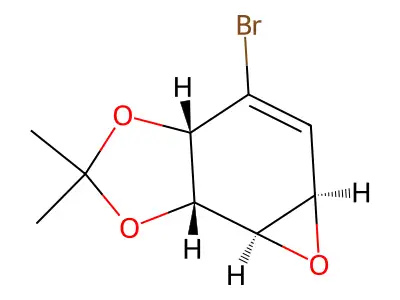 4-Bromo-2,2-dimethyl-3a,5a,6a,6b-tetrahydrooxireno[2,3-g][1,3]benzodioxole structure