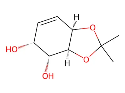 2,2-Dimethyl-3a,4,5,7a-tetrahydro-1,3-benzodioxole-4,5-diol structure