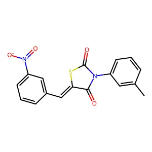 5-{3-Nitrobenzylidene}-3-(3-methylphenyl)-1,3-thiazolidine-2,4-dione structure