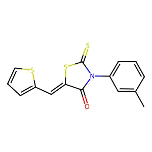 3-(3-Methylphenyl)-5-(2-thienylmethylene)-2-thioxo-1,3-thiazolidin-4-one structure