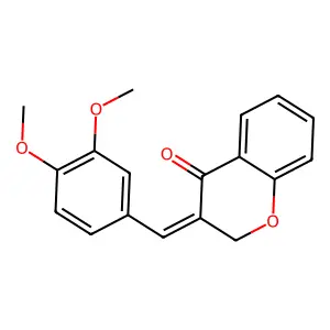 4H-1-Benzopyran-4-one, 2,3-dihydro-3-((3,4-dimethoxyphenyl)methylene)-, (E)- structure