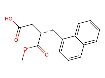 (S)-4-Methoxy-3-(naphthalen-1-ylmethyl)-4-oxobutanoic acid structure