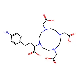 4-Aminophenylethyl-1,4,7,10-tetraazacyclodecane-N,N',N'',N'''-tetraacetic acid structure