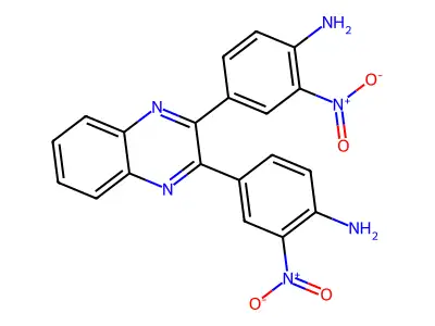 4-[3-(4-Amino-3-nitrophenyl)-2-quinoxalinyl]-2-nitrophenylamine structure