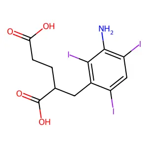 Pentanedioic acid, 2-((3-amino-2,4,6-triiodophenyl)methyl)- structure