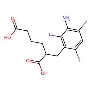 2-(3-氨基-2,4,6-三碘苄基)己二酸 structure