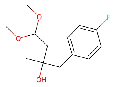 1-(4-Fluorophenyl)-4,4-dimethoxy-2-methylbutan-2-ol structure