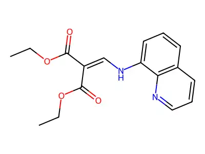 1,3-Diethyl 2-{[(quinolin-8-yl)amino]methylidene}propanedioate structure