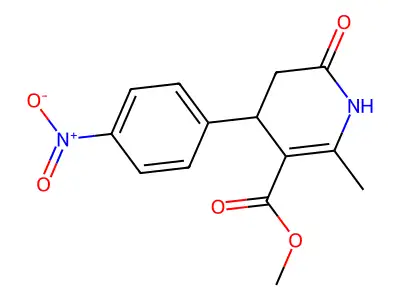 Methyl 2-methyl-4-(4-nitrophenyl)-6-oxo-1,4,5,6-tetrahydropyridine-3-carboxylate structure
