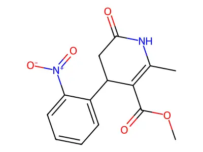 Methyl 2-methyl-4-(2-nitrophenyl)-6-oxo-1,4,5,6-tetrahydropyridine-3-carboxylate structure