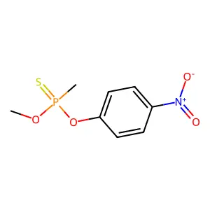 O-Methyl O-(4-nitrophenyl) methylphosphonothioate structure