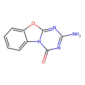2-amino-4H-[1,3,5]triazino[2,1-b][1,3]benzoxazol-4-one structure