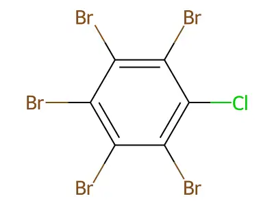 1,2,3,4,5-Pentabromo-6-chlorobenzene structure