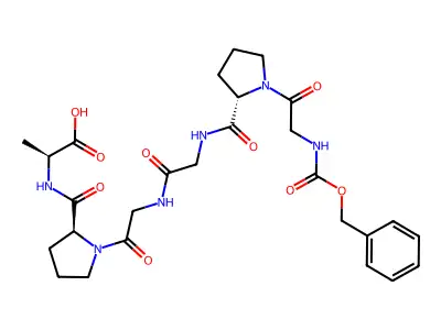 Z-Gly-Pro-Gly-Gly-Pro-Ala structure