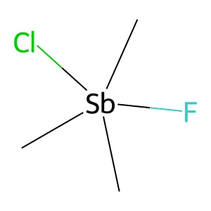 Chlorofluorotrimethylantimony structure