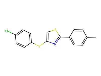 4-[(4-Chlorophenyl)sulfanyl]-2-(4-methylphenyl)-1,3-thiazole structure
