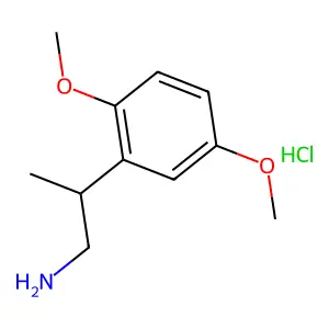 Phenethylamine, 2,5-dimethoxy-beta-methyl-, hydrochloride structure